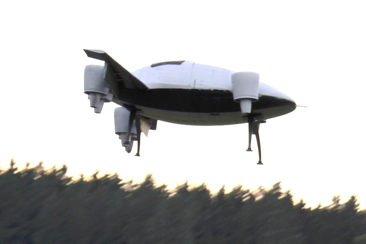 Lilium Dragon (defunct) subscale prototype in flight Lilium Dragon (defunct) subscale prototype in flight